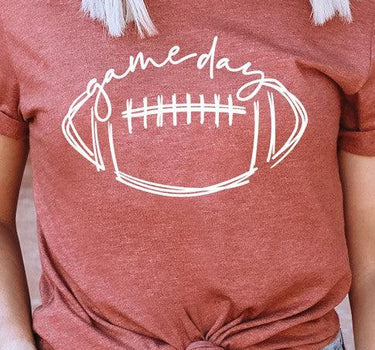 Cursive Football Game Day Graphic Tee