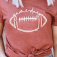 Cursive Football Game Day Graphic Tee Graffic Tee Heather Clay S 