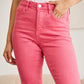 RFM Crop Dylan Tummy Control High Waist Raw Hem Jeans Denim   