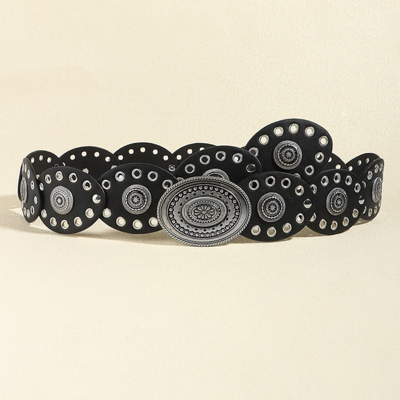 The Matteson Oval Concho Belt Womens Belt   