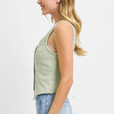 RISEN V Neck Button Down Vest