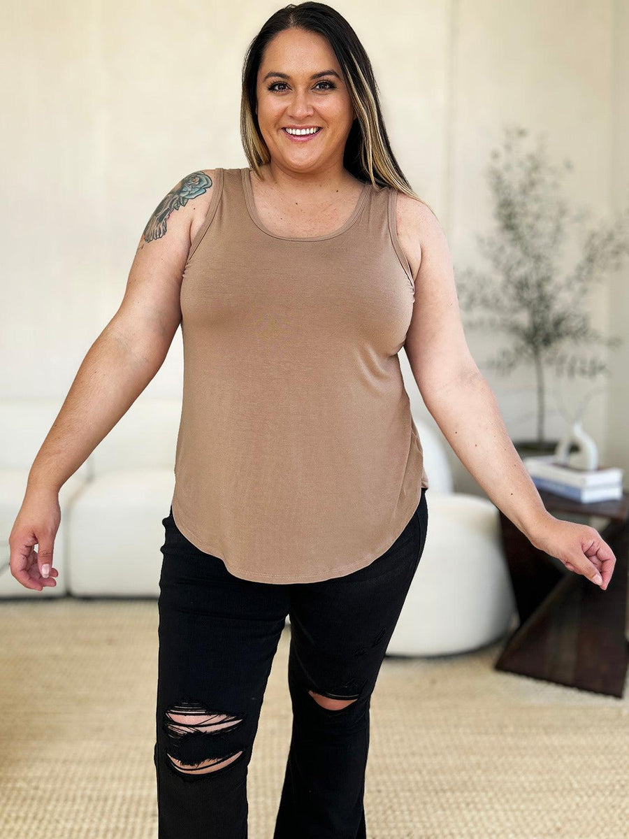 Basic Bae Full Size Round Neck Tank - Three Mad Hatters Mercantile 