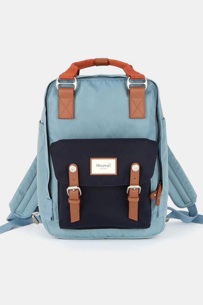 Himawari Contrast Waterproof Nylon Backpack Bag - Three Mad Hatters Mercantile 