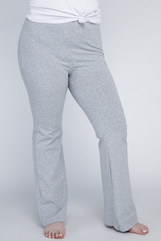 Plus Everyday Flare Bottoms  Heather Grey 1X 