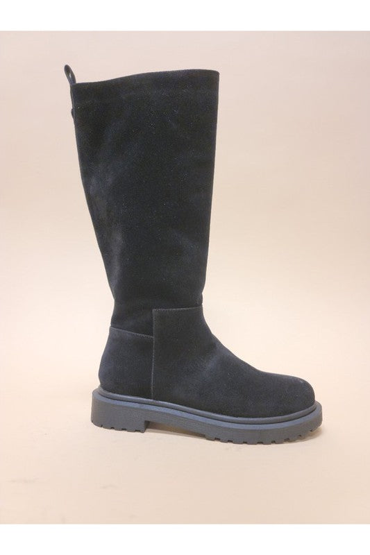 UNA-LONG BOOTS boots BLACK SUEDE 6 