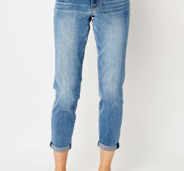 Judy Blue Cuffed Hem Slim Jeans
