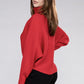 Viscose Dolman Sleeve Turtleneck Sweater Long Sleeve Blouse   