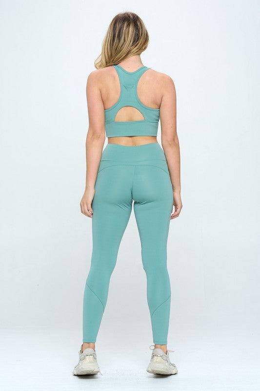 Two Piece Activewear Set with Cut-Out Detail Activewear Set   