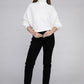 Viscose Dolman Sleeve Turtleneck Sweater Long Sleeve Blouse   