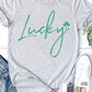 Retro Lucky Graphic Tee Womens Graphic T-shirt Athletic Heather S 