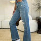 Judy Blue Full Size Mid Rise Destroyed Hem Distressed Jeans Womens Jeans   