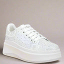 Jitter Bug Rhinestones Embellished Chunky Sneakers