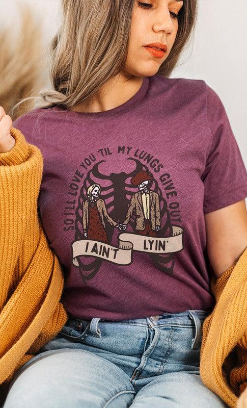 Love You Til My Lungs Give Out Graphic Tee - Three Mad Hatters Mercantile 