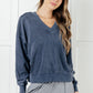 Rep Ready Mineral Wash French Terry Pullover in Blue Athleisure