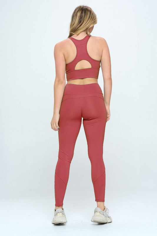 Two Piece Activewear Set with Cut-Out Detail Activewear Set   