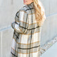 Double Take Plaid Button Up Lapel Collar Coat