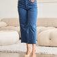 RFM Crop Chloe Tummy Control High Waist Raw Hem Jeans Denim   