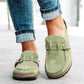 Round Toe Low Heel Buckle Loafers  Sage 35(US4) 