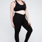 Plus Size V Waist Full Length Leggings Leggings   