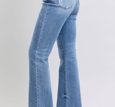 Judy Blue Raw Hem High Rise Bootcut Jeans