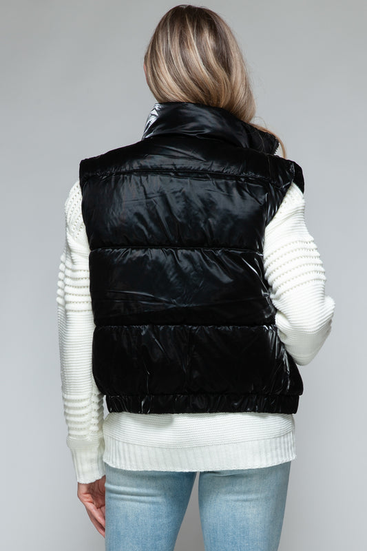 Snobbish Fine Fur Lining Quilted Vest Womens Fur Lined Vest