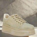 Jitter Bug Rhinestones Embellished Chunky Sneakers