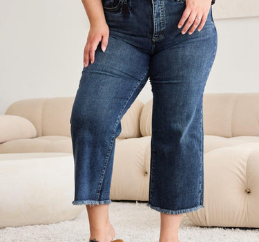 RFM Tummy Control High Waist Raw Hem Jeans