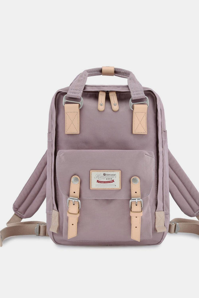 Himawari Contrast Waterproof Nylon Backpack Bag - Three Mad Hatters Mercantile 