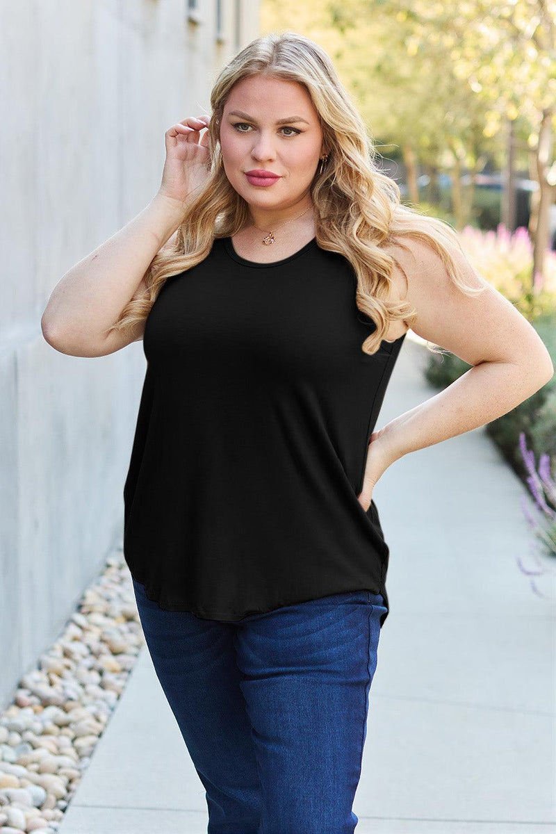 Basic Bae Full Size Round Neck Tank - Three Mad Hatters Mercantile 