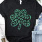 Green Leopard Clover Graphic Tee PLUS  Heather Black XXL 