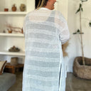 Double Take Open Front Longline Cardigan