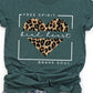 Free Spirit Leopard Heart Graphic Tee PLUS  Heather Forest Green XXL 