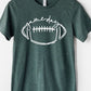 Cursive Football Game Day Graphic Tee Graffic Tee Heather Forest Green S 