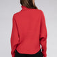 Viscose Dolman Sleeve Turtleneck Sweater Long Sleeve Blouse   