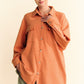 Davi & Dani Waffle-Knit Button Down Shirt Womens Button Down Shirt