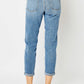 Judy Blue Cuffed Hem Slim Jeans Womens Cropped Jeans   