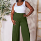 Double Take Full Size Smocked Wide Waistband Wide Leg Pants Womens Lounge Pants   