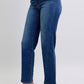 Judy Blue Side Seam Detail Straight Jeans with Pockets Womens Jeans