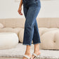 RFM Tummy Control High Waist Raw Hem Jeans Denim   