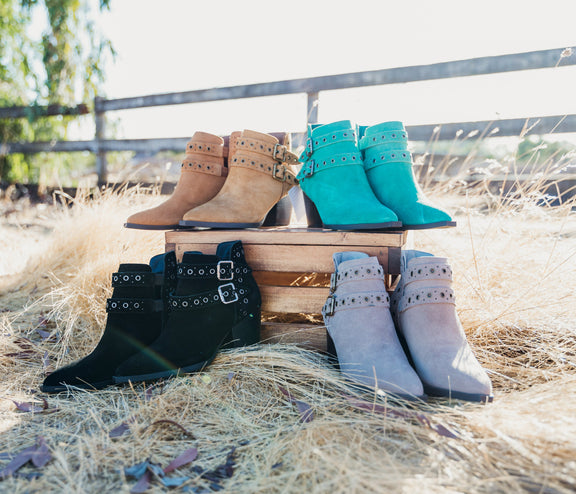 Elsa Leather Ankle Boot in Tan Shoes