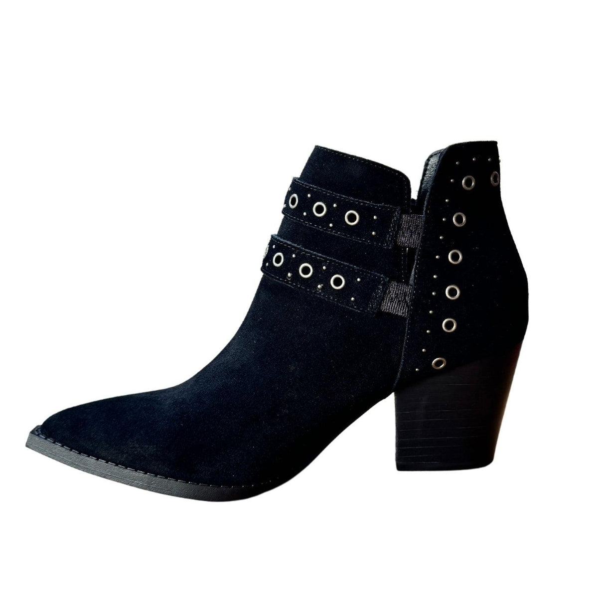 Elsa Leather Ankle Boot in Black - Three Mad Hatters Mercantile 