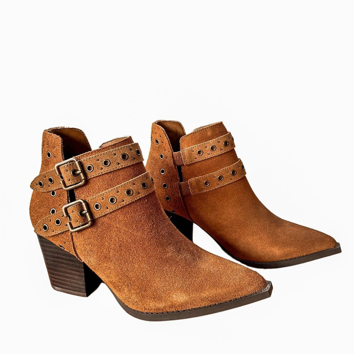 Elsa Leather Ankle Boot in Tan - Three Mad Hatters Mercantile 