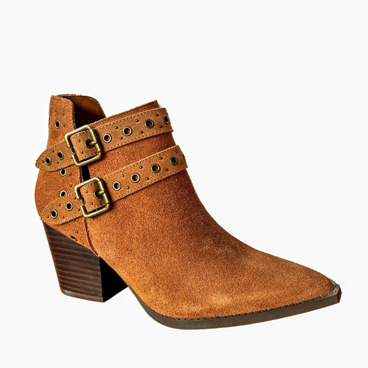 Elsa Leather Ankle Boot in Tan - Three Mad Hatters Mercantile 