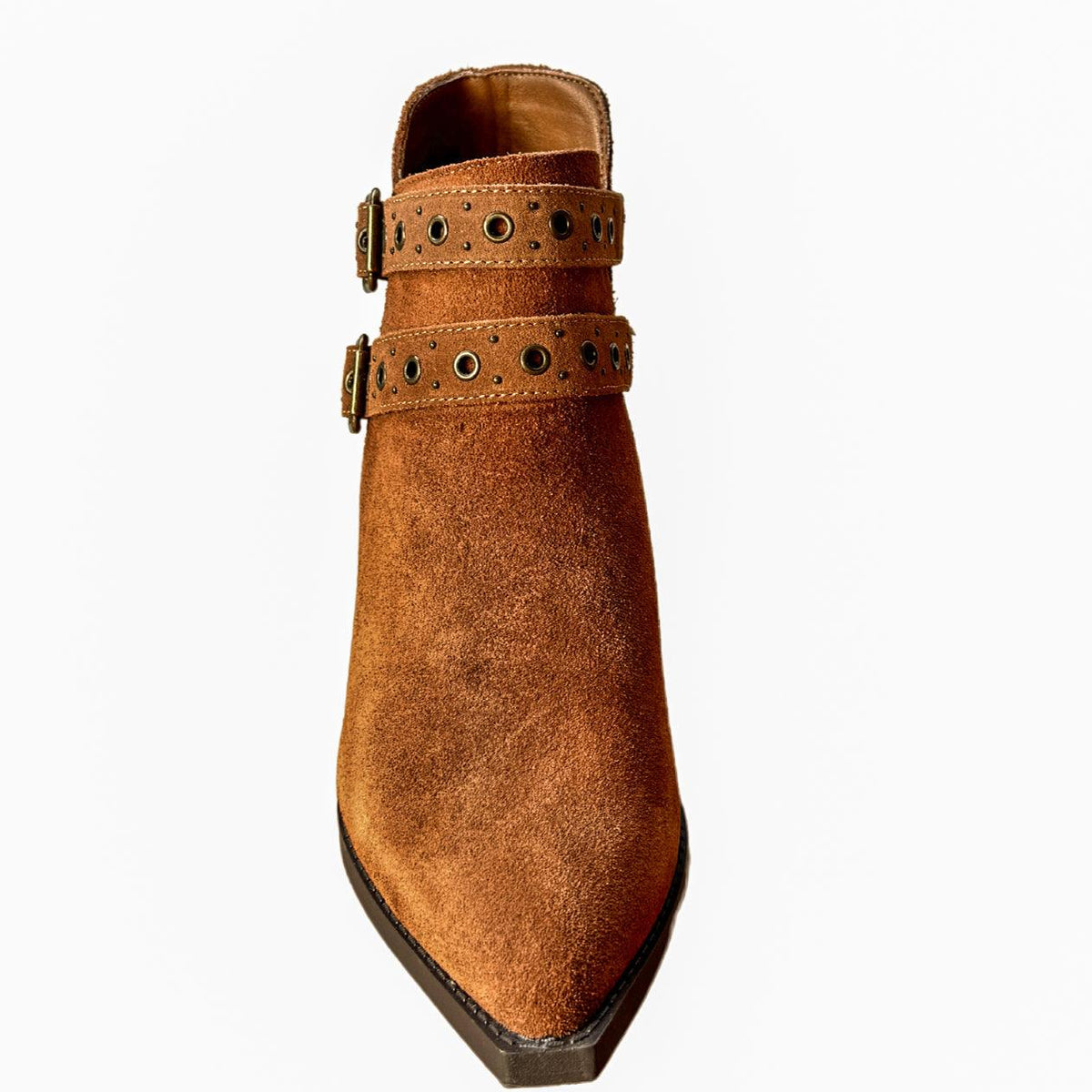 Elsa Leather Ankle Boot in Tan - Three Mad Hatters Mercantile 