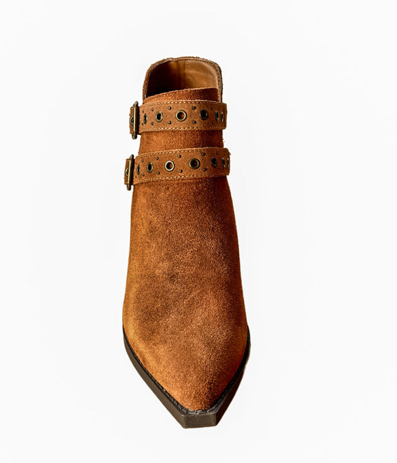 Elsa Leather Ankle Boot in Tan Shoes