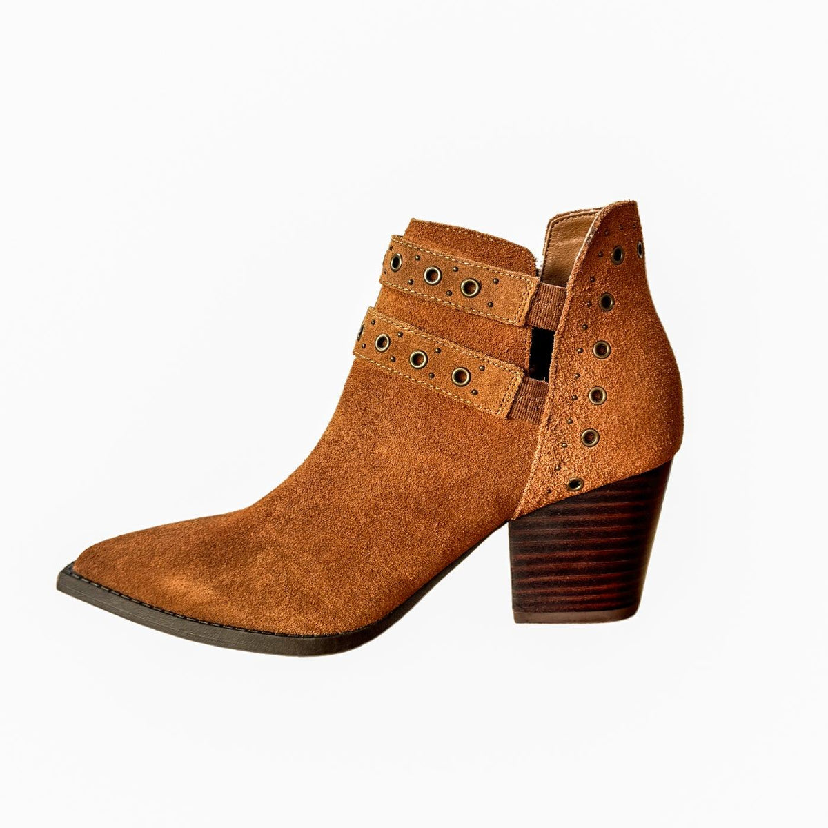 Elsa Leather Ankle Boot in Tan - Three Mad Hatters Mercantile 