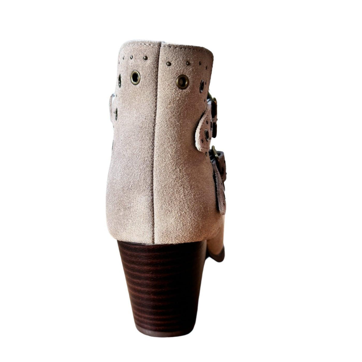 Elsa Leather Ankle Boot in Taupe - Three Mad Hatters Mercantile 
