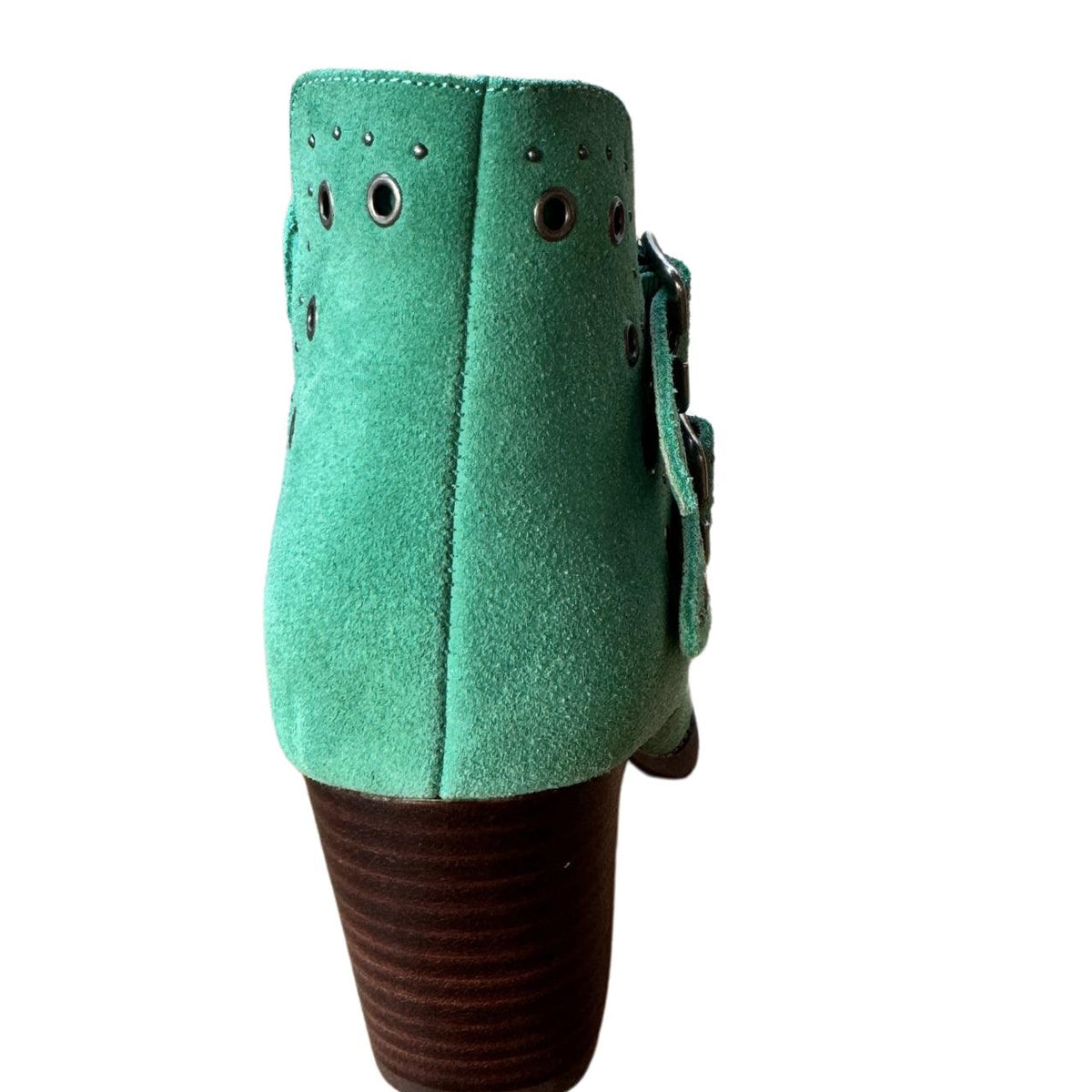 Elsa Leather Ankle Boot in Teal - Three Mad Hatters Mercantile 
