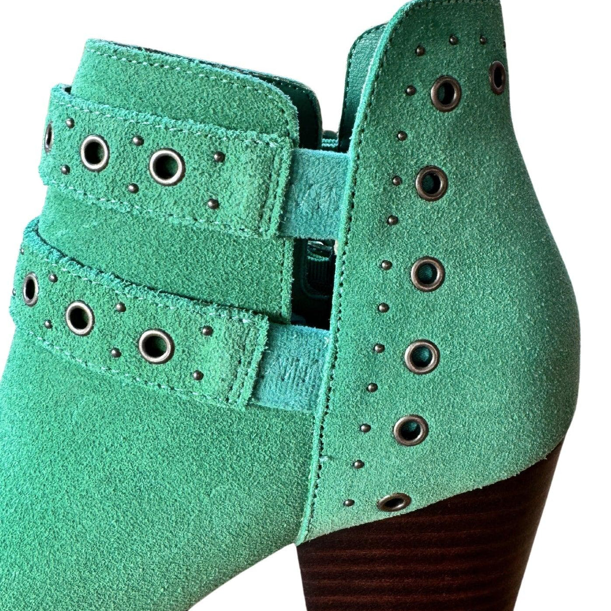 Elsa Leather Ankle Boot in Teal - Three Mad Hatters Mercantile 