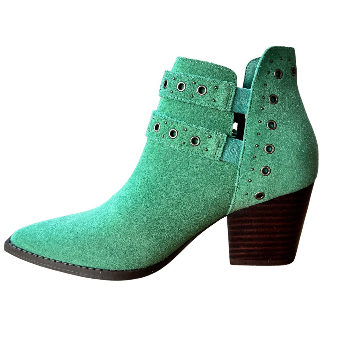 Elsa Leather Ankle Boot in Teal - Three Mad Hatters Mercantile 
